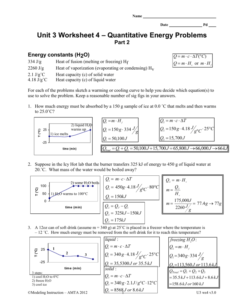 31 Chemistry Unit 4 Worksheet 1 Worksheet Resource Plans