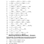 Balancing Chemical Equations Practice Worksheet With Answers