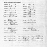 Metric Conversion Worksheet Answer Key Metric Conversions Worksheet In