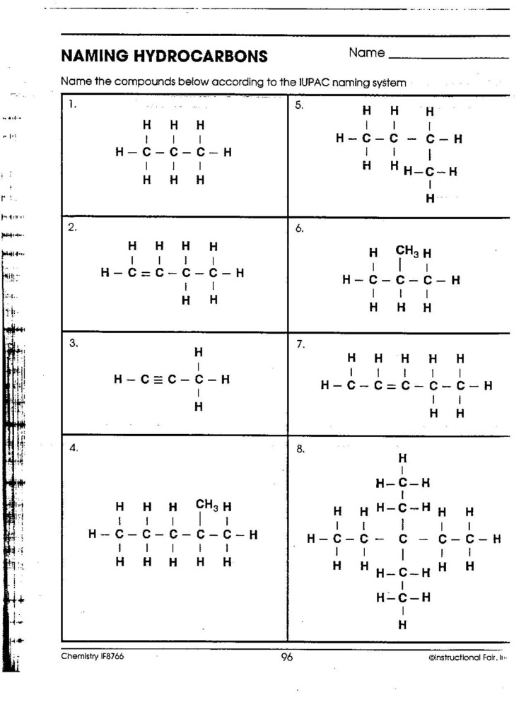 Organic Chemistry Nomenclature Worksheet Week News Softwares Includes 