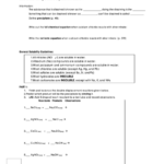 Precipitate Reactions Worksheet Printable Pdf Download