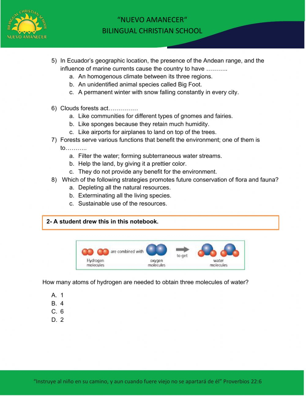 Science Diagnostic Test 8th Grade Worksheet Science Diagnostic Test 8th Grade Worksheet
