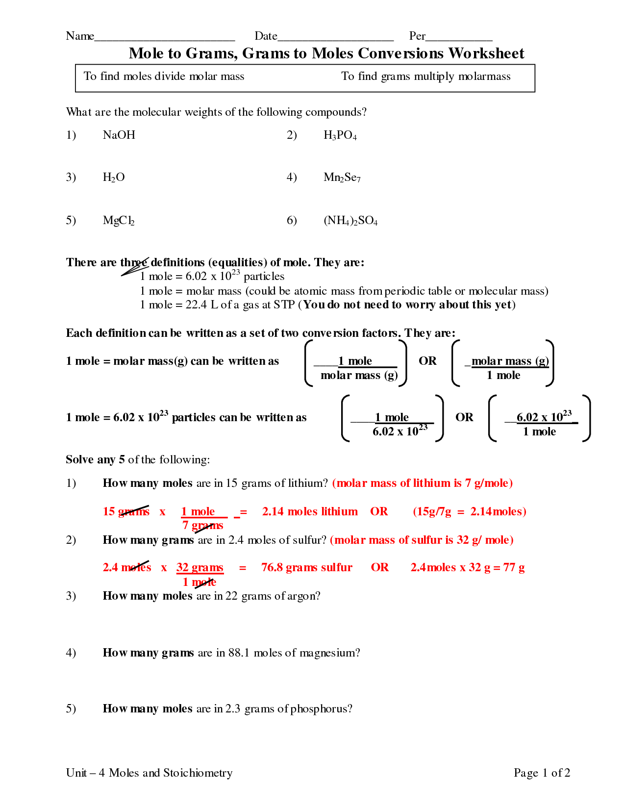 Gram Formula Mass Worksheet Answers Printable Worksheets And Gram Formula Mass Worksheet Answers Printable Worksheets And