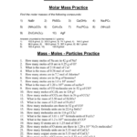 Molar Mass Practice Worksheet