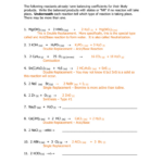 Predicting Products Of Reactions Chem Worksheet 10 4 Answer Key Db