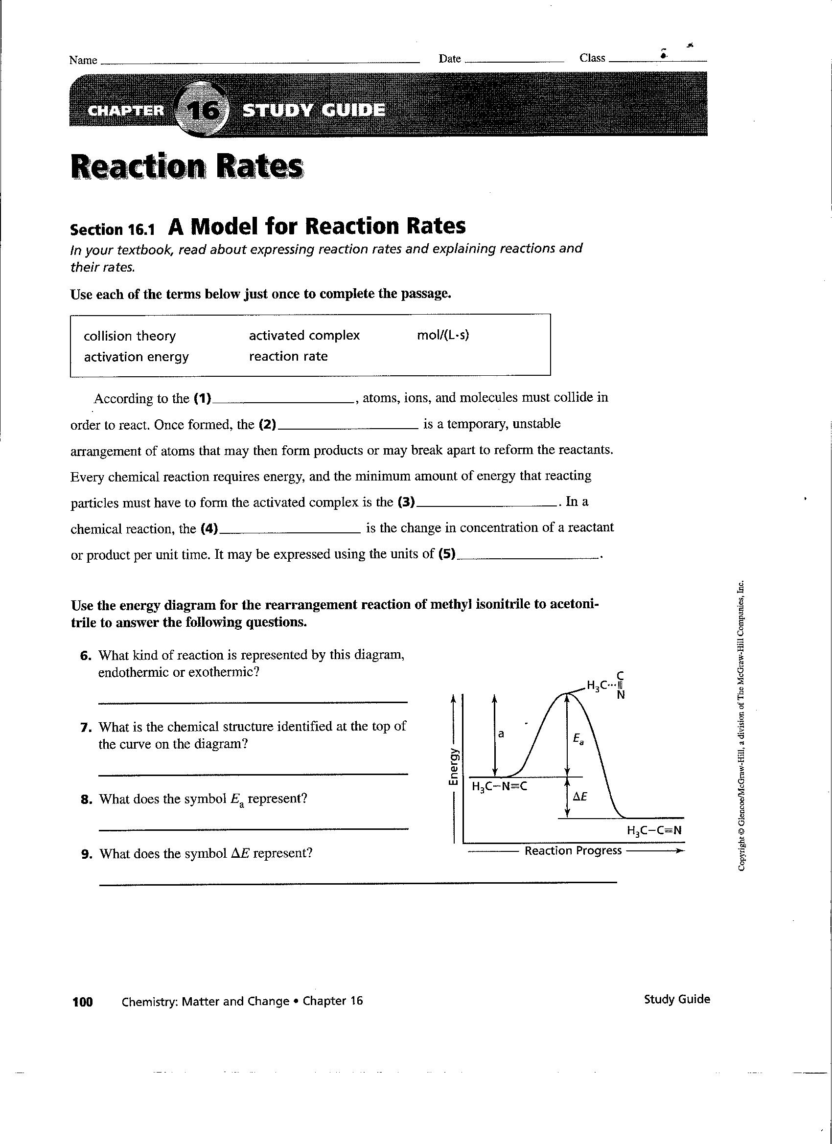 13 Worksheet Reaction Rates Answer Worksheeto 13 Worksheet Reaction Rates Answer Worksheeto