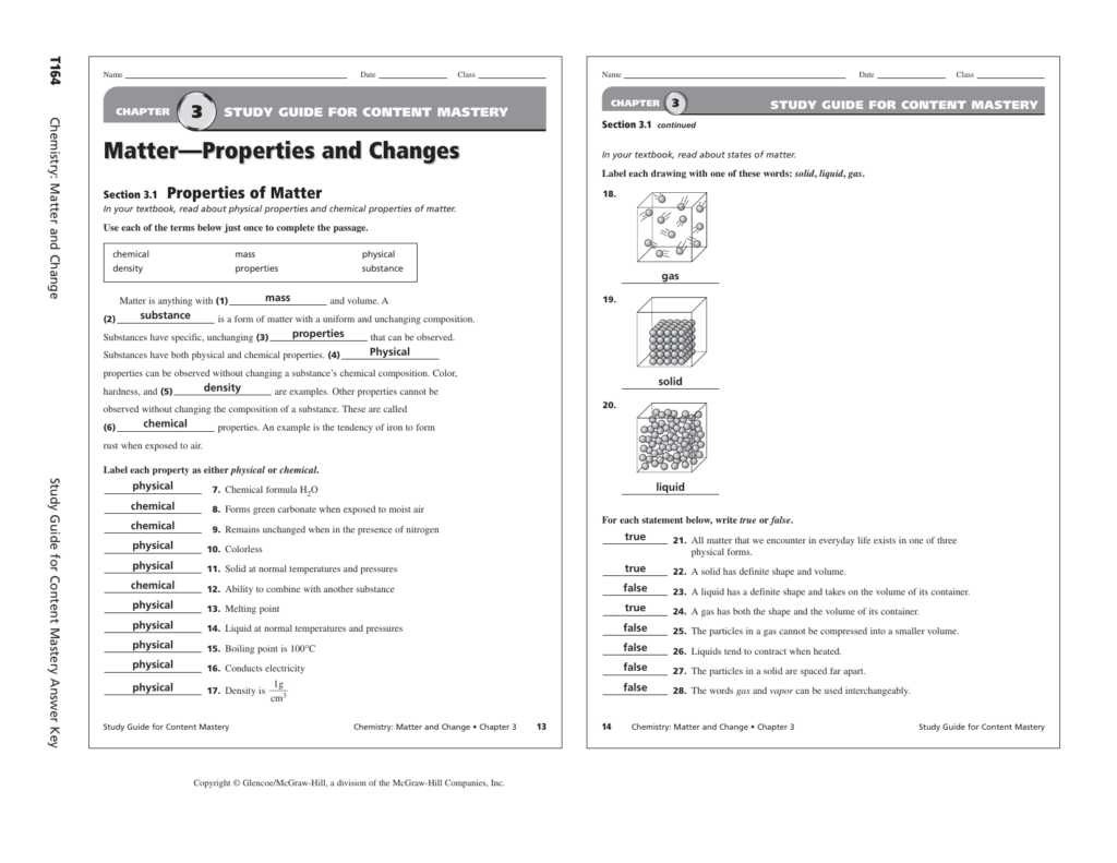 8 Chemistry Matter And Change Chapter 3 Answer Key RionaAutumn