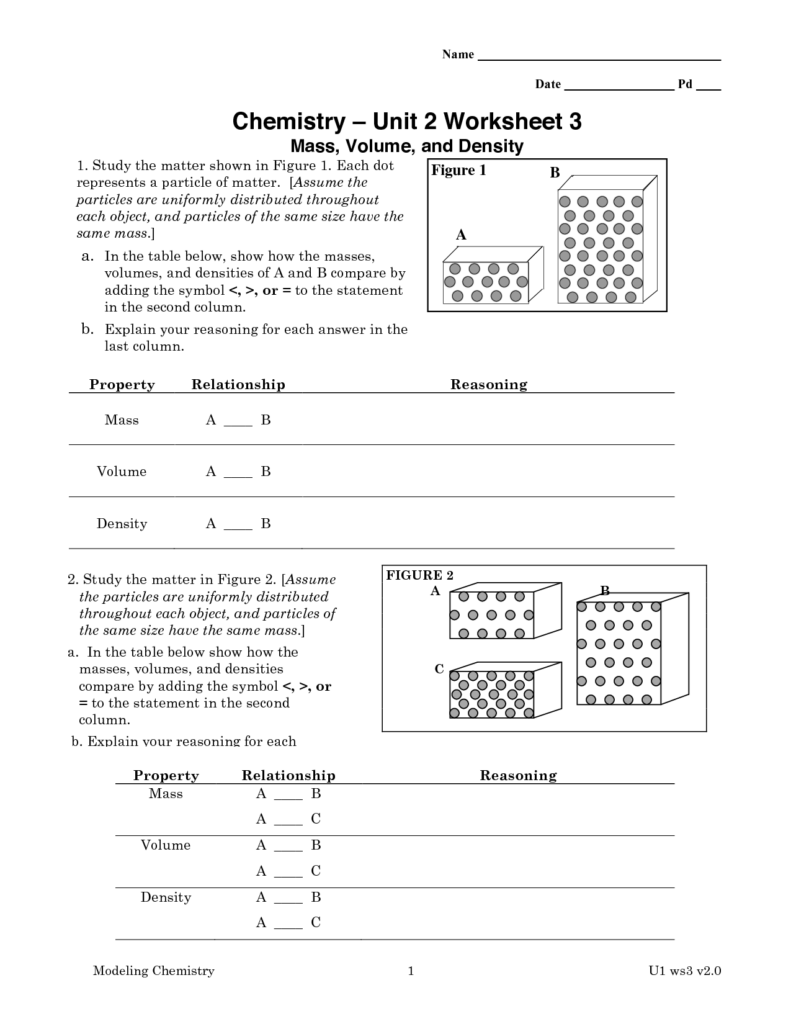 9 Best Images Of Chemistry Worksheet Matter 1 Answer Key Worksheeto