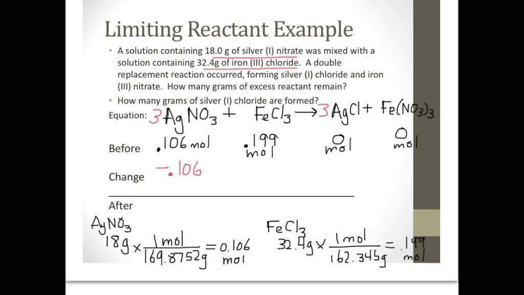 Chem Unit 8 Limiting Reactant With BCA YouTube