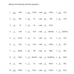 Chemistry Balancing Equations Worksheet Answer Key