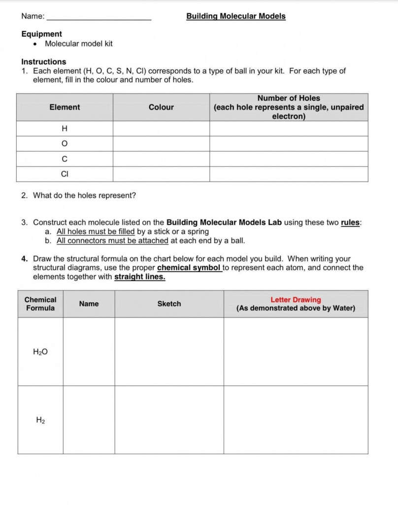 Chemistry Unit 4 Worksheet 2 Db excel