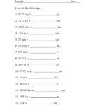 Metric Unit Conversion Worksheet Measurement Worksheets Metric