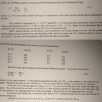 OneClass Physical Chemistry The Van Der Waals Equation Of State Gives
