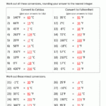 Temperature Conversion Worksheet Answer Key Word Worksheet