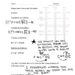 Temperature Conversion Worksheet Answer Key Word Worksheet